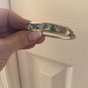 Vintage Sterling Silver 925 Abalone Bracelet